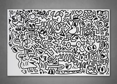 Lot 289 - Mr Doodle (British 1994-), 'Untitled (50 Hour Doodle Marathon)', 2017