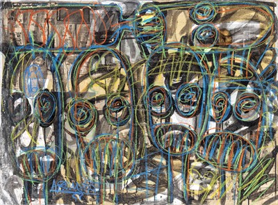 Lot 141 - Aboudia (Ivorian 1983-), 'Untitled', 2014