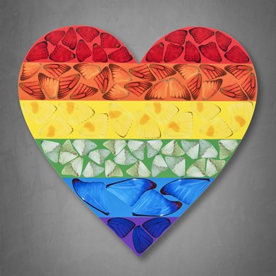 Lot 178 - Damien Hirst (British 1965-), 'Butterfly Heart (Large)', 2020