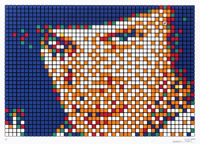 Lot 279 - Invader (French 1969-), 'Rubik Kubrick I - Alex', 2006