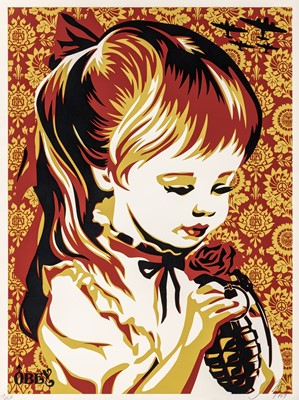 Lot 136 - Shepard Fairey (American 1970-), 'War By Numbers (Grenade Girl)', 2007