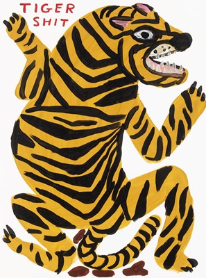 Lot 190 - David Shrigley (British 1968-), 'Tiger Shit', 2021