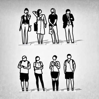 Lot 45 - Julian Opie (British 1958-), 'Boston Statuettes', 2021