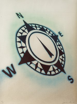 Lot 197 - Ed Ruscha (American 1937-), 'Compass', 1990