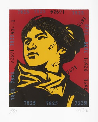 Lot 110 - Wang Guangyi (Chinese 1957-), 'Belief Girl 4', 2006