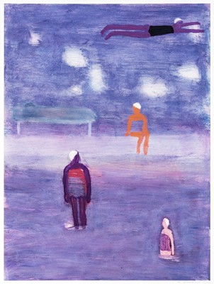 Lot 251 - Katherine Bradford (American 1942-), 'Swimmers In Fog', 2021