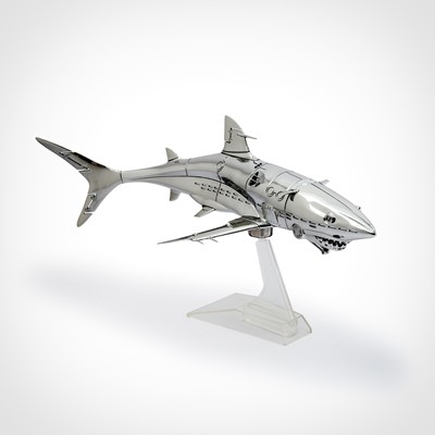 Lot 58 - Hajime Sorayama (Japanese 1947-), 'Shark (Silver)', 2021
