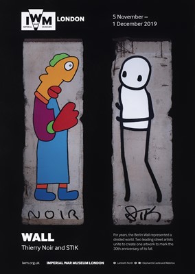 Lot 210 - Thierry Noir (French 1958-) & Stik (British 1979-), 'Wall', 2019