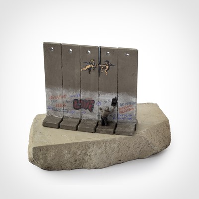 Lot 129 - Banksy (British 1974 -), 'Walled Off Hotel - Five-Part Souvenir Wall Section (Angels)'
