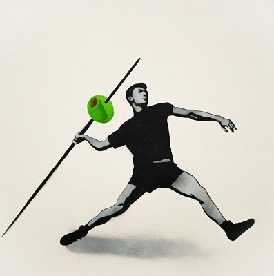 Lot 192 - Kunstrasen (German), 'Martini Hunter (Test Canvas)', 2014
