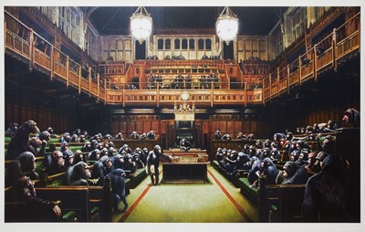 Lot 307 - Banksy (British 1974-), ‘Monkey Parliament', 2009