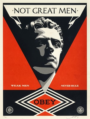 Lot 223 - Shepard Fairey (American 1970-), 'Not Great Men', 2013