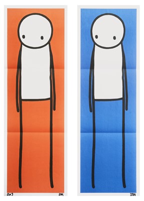 Lot 162 - Stik (British 1979-), 'Standing Figure (UK Big Issue Blue & Orange), 2013