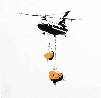 Lot 216 - Martin Whatson (Norwegian b.1984), ‘Mini Chinook Hearts (Gold)’