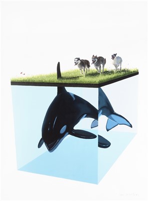 Lot 73 - Josh Keyes (American b.1969), 'Thunder', 2008