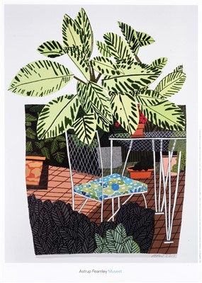 Lot 70 - Jonas Wood 'Landscape Pot With Flower Chair, Large Shelf Still Life & Interiors And Landscapes'
