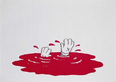 Lot 182 - Kaws (American 1974-), 'Cashmere Blanket (Red)', 2019