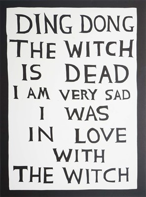 Lot 59 - David Shrigley (British 1968-), 'DING DONG The Witch Is Dead...', 2022