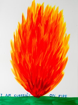 Lot 222 - David Shrigley (British 1968-), 'I Am Currently On Fire', 2018