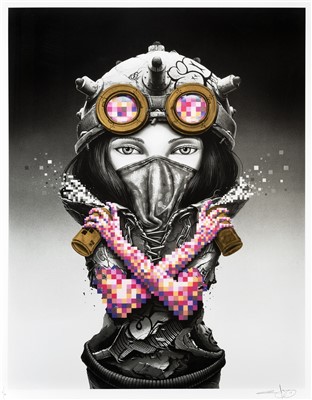 Lot 252 - Pez (French), ‘Kunoichi (Gold Leaf)’, 2018