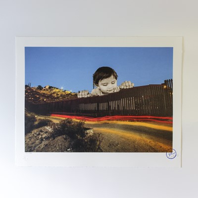 Lot 86 - JR (French 1983-), 'GIANTS, Kikito, September 6, 2017, 7.27 p.m., Tecate, Mexico - U.S.A., 2017', 2020