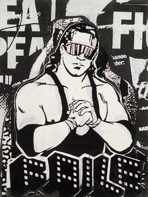 Lot 115 - Faile (Collaboration), 'Bret The Hitman', 2007