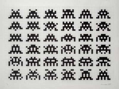 Lot 337 - Invader (French 1969-), 'Repetition Variation Evolution', 2017