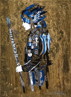 Lot 256 - Prefab77 (British), 'Loyal To None (Blue Brass)', 2017