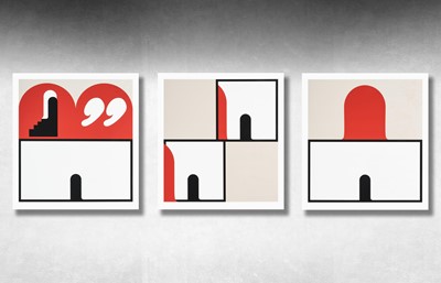 Lot 86 - Math Bass (American 1971-), 'Newz!', 2017 (Triptych)