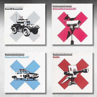 Lot 136 - Banksy (British 1974-), 'BADMEANINGGOOD', 2003 (Four Works)