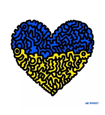 Lot 94 - Mr Doodle (British 1994-), 'Doodle For Ukraine', 2022