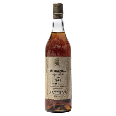Lot 142 - 1 bottle 1914 Armagnac Averys