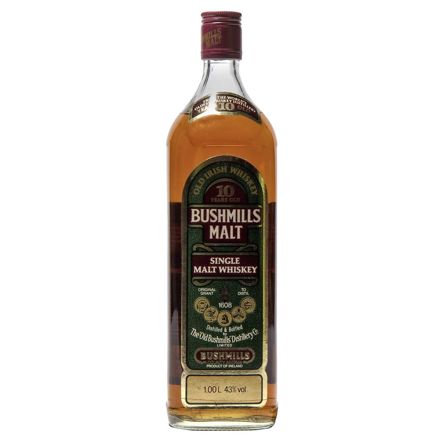 Lot 187 - 1 litre Bushmills 10YO 1990s