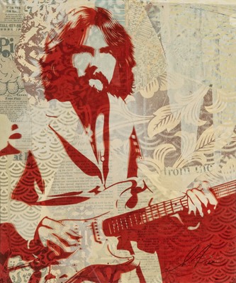 Lot 219 - Shepard Fairey (American 1970-), 'Friendship & Support (George Harrison)', 2012