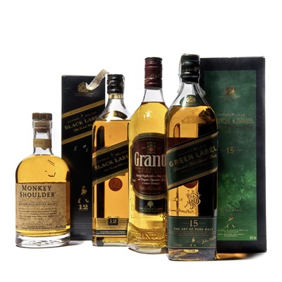 Lot 166 - 7 bottles Mixed Blended Whisky