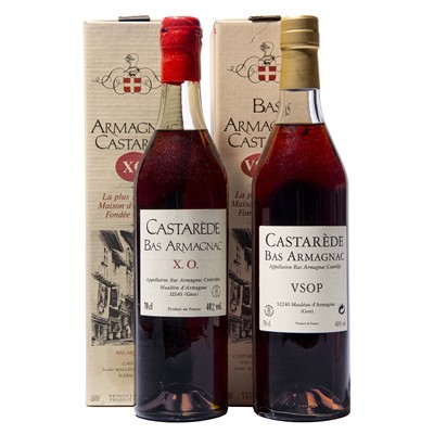 Lot 143 - 2 bottles Mixed Armagnac Casterede 1990s/2000s