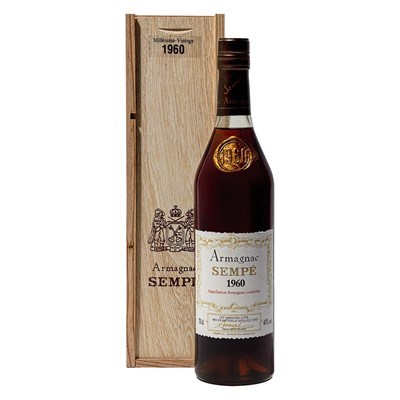 Lot 148 - 3 bottles 1960 Sempe Armagnac