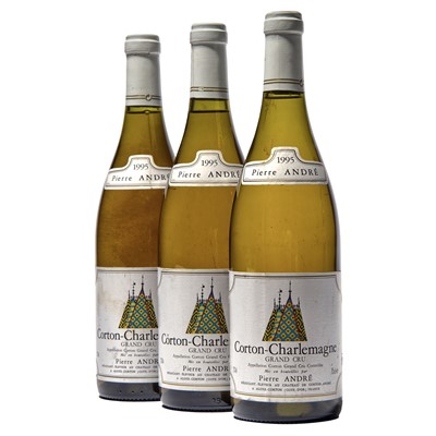 Lot 74 - 3 bottles 1995 Corton Charlemagne P Andre