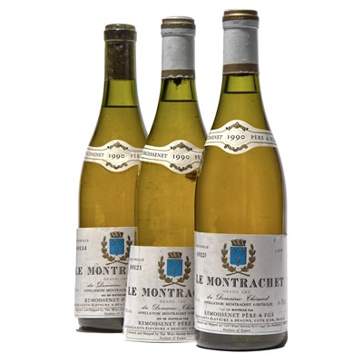 Lot 75 - 3 bottles 1990 Montrachet Remoissenet