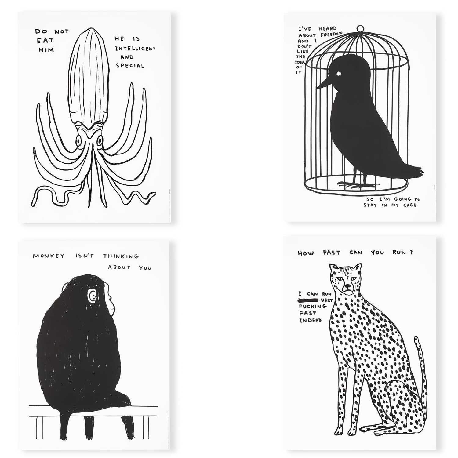 Lot 52 - David Shrigley (British 1968-), 'Animals & Existentialism', 2022