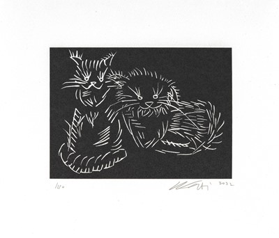Lot 7 - Ai Weiwei (Chinese 1957-), 'Cats (Black)', 2022
