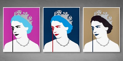 Lot 211 - Pure Evil (British 1968-), 'Prince Philip's Nightmare (Silver & God, Red, White & Blue, & Pink)', 2013 (3 Works)