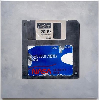 Lot 169 - Arlo Sinclair (British), 'NASA: Moon Landing - Black', 2021
