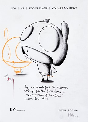 Lot 65 - Edgar Plans (Spanish 1977-), 'You Are My Hero', 2021