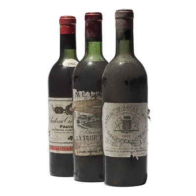 Lot 33 - 8 bottles Mixed 1961 Bordeaux