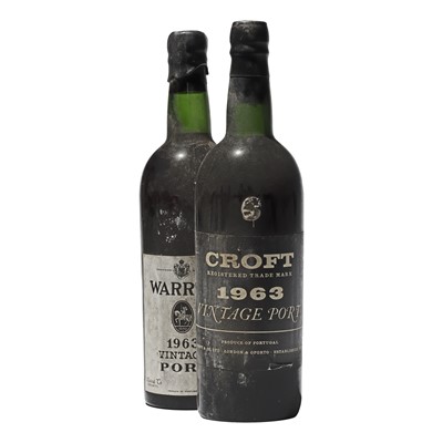 Lot 2 - 2 bottles Mixed 1963 Vintage Port