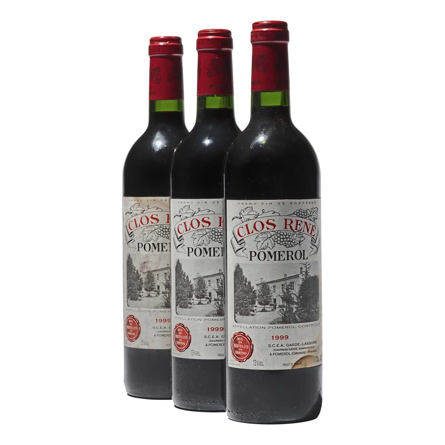 Lot 43 - 9 bottles 1999 Clos Rene