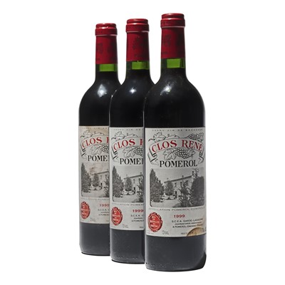 Lot 43 - 9 bottles 1999 Clos Rene