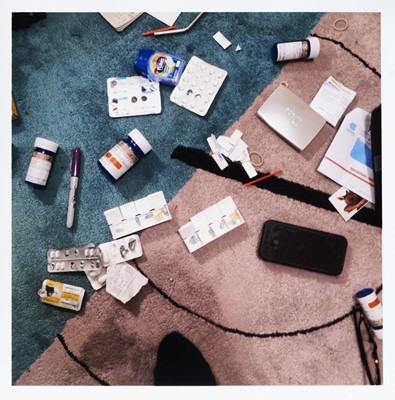 Lot 104 - Nan Goldin (American 1953-), 'Aperture Drugs On The Rug. New York City, USA', 2016