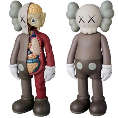 Lot 185 - Kaws (American 1974-), 'Companion (Brown)(Flayed & Standard)', 2017
